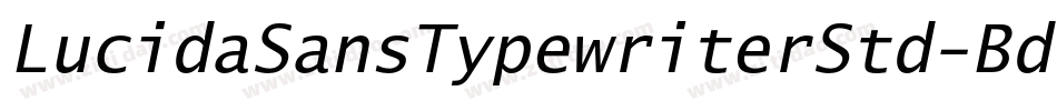 LucidaSansTypewriterStd-Bd字体转换