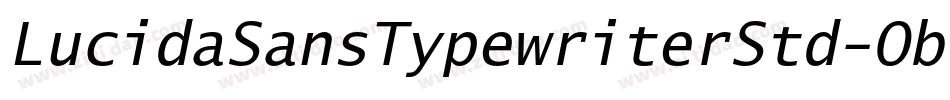 LucidaSansTypewriterStd-Obl字体转换