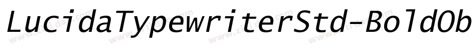 LucidaTypewriterStd-BoldObl字体转换