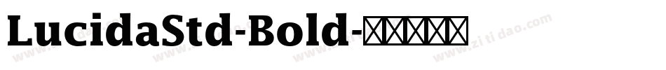 LucidaStd-Bold字体转换