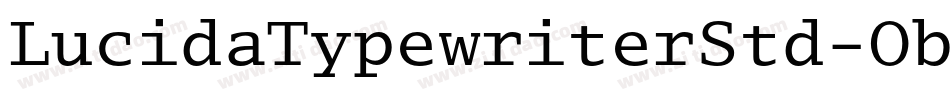 LucidaTypewriterStd-Obl字体转换
