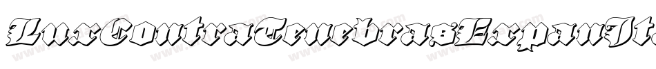 LuxContraTenebrasExpanItal-eBVn字体转换