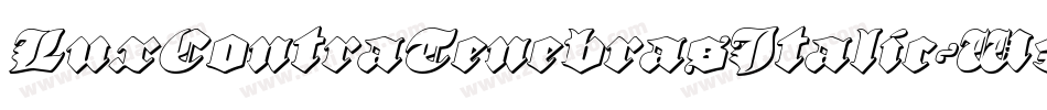 LuxContraTenebrasItalic-W3YO字体转换