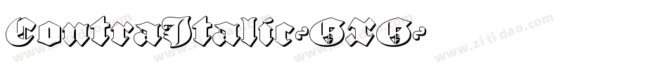 ContraItalic-GXG字体转换