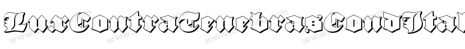 LuxContraTenebrasCondItal-4ARW字体转换