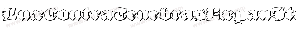 LuxContraTenebrasExpanItal-eBVn字体转换