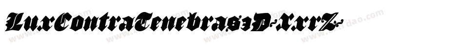 LuxContraTenebras3D-XxrZ字体转换