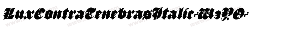 LuxContraTenebrasItalic-W3YO字体转换