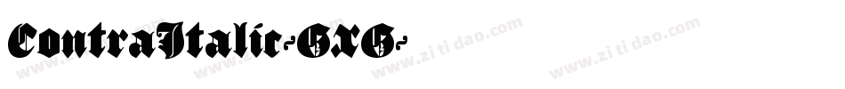 ContraItalic-GXG字体转换