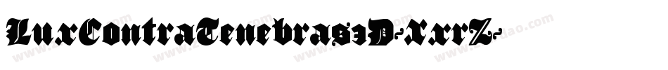 LuxContraTenebras3D-XxrZ字体转换