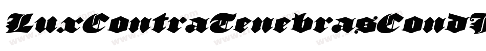 LuxContraTenebrasCondItal-4ARW字体转换