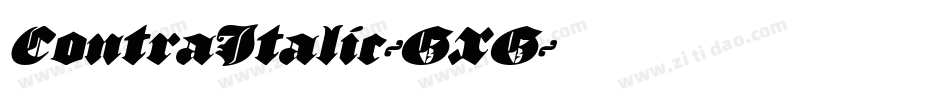 ContraItalic-GXG字体转换