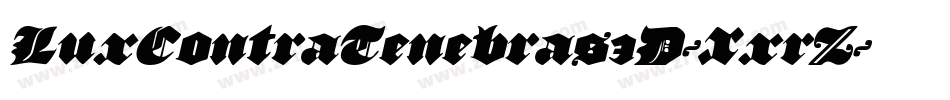 LuxContraTenebras3D-XxrZ字体转换