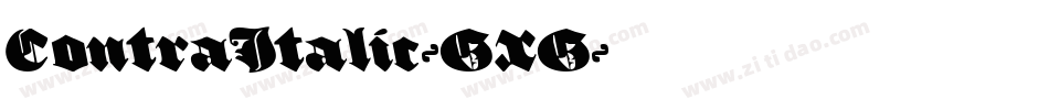 ContraItalic-GXG字体转换