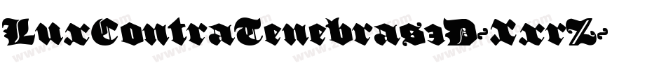 LuxContraTenebras3D-XxrZ字体转换