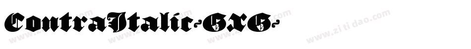 ContraItalic-GXG字体转换