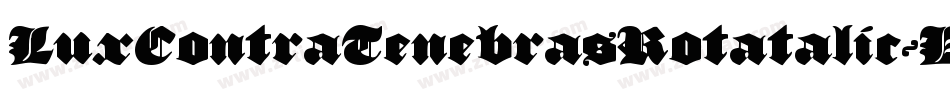 LuxContraTenebrasRotatalic-EvP8字体转换