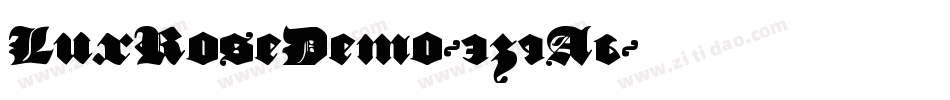 LuxRoseDemo-3z9A6字体转换