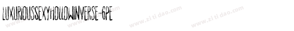LuxuriousSexyHollowInverse-6Pex字体转换