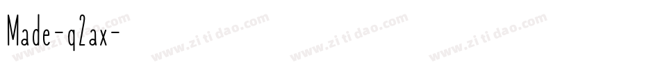 Made-q2ax字体转换