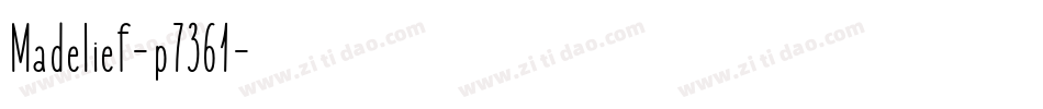 Madelief-p7361字体转换