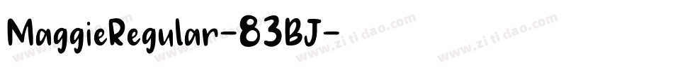 MaggieRegular-83BJ字体转换