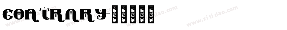 Contrary字体转换
