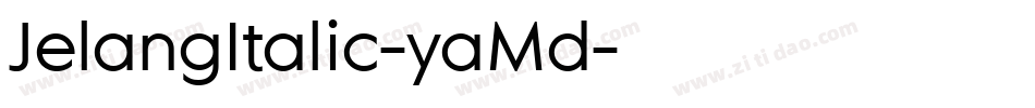 JelangItalic-yaMd字体转换