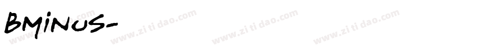 Bminus字体转换