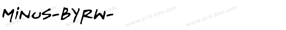 Minus-BYrw字体转换