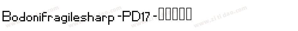 Bodonifragilesharp-PD17字体转换