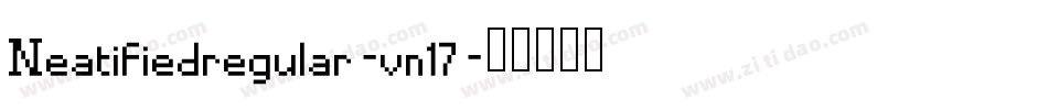 Neatifiedregular-vn17字体转换