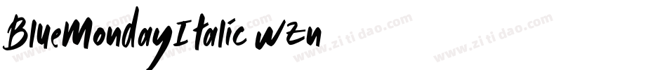 BlueMondayItalic-wZn9字体转换