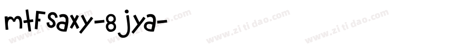 MtfSaxy-8jYA字体转换