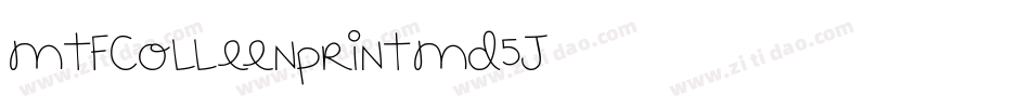 MtfColleenPrint-Md5J字体转换