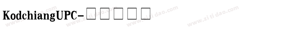 KodchiangUPC字体转换