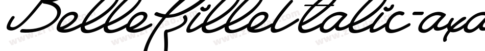 BelleFilleItalic-axaoa字体转换