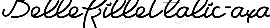 BelleFilleItalic-axaoa字体转换