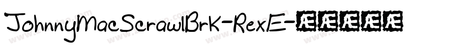 JohnnyMacScrawlBrk-RexE字体转换