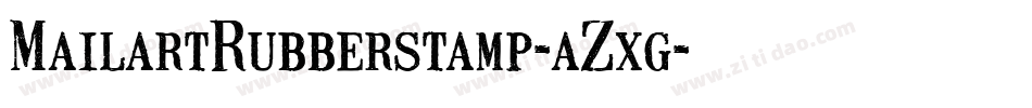 MailartRubberstamp-aZxg字体转换