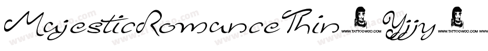 MajesticRomanceThin-Yjjy字体转换