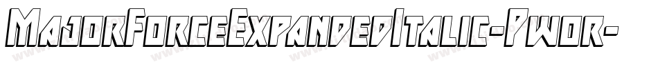 MajorForceExpandedItalic-Pwor字体转换