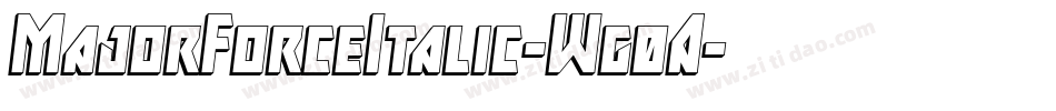 MajorForceItalic-Wg0A字体转换
