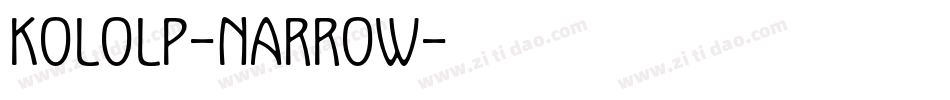 KoloLP-Narrow字体转换