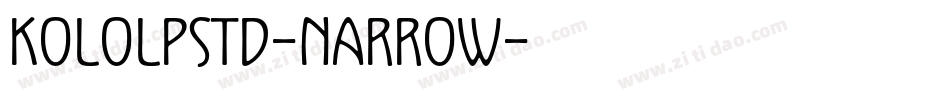 KoloLPStd-Narrow字体转换