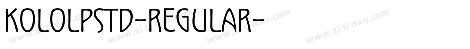 KoloLPStd-Regular字体转换
