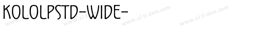 KoloLPStd-Wide字体转换