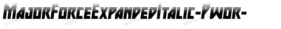 MajorForceExpandedItalic-Pwor字体转换