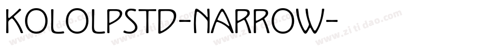 KoloLPStd-Narrow字体转换