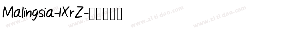 Malingsia-1XrZ字体转换